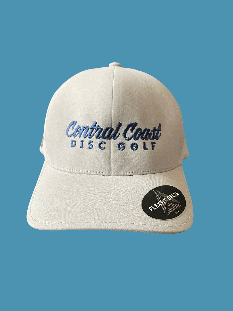 Central Coast Disc Golf Flexfit Delta Hat Silver