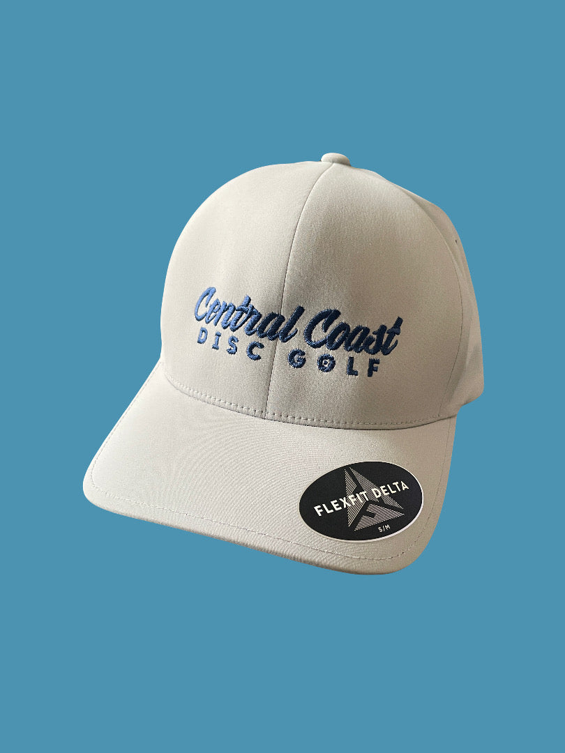 Central Coast Disc Golf Flexfit Delta Hat Silver