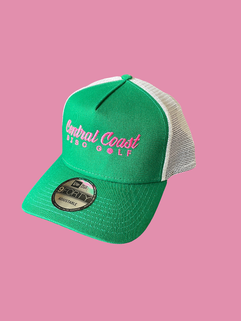 Central Coast Disc Golf Trucker Hat Kelly Green